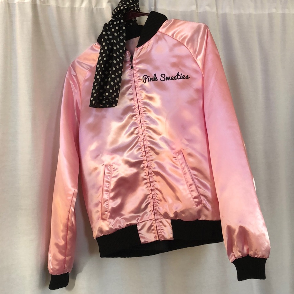 Large pink ladies jacket.